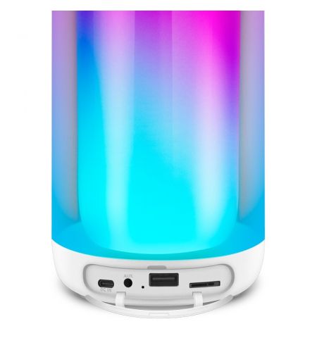 Bluetooth Портативные колонки SVEN PS-265 White / 10W RMS / TWS / RGB 12 lighting modes with Night Light / FM tuner / USB & microSD / White Bluetooth Портативные колонки SVEN PS-265 White / 10W RMS / TWS / RGB 12 lighting modes with Night Light / FM tuner / USB & microSD / White