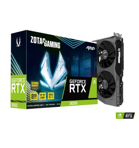 Видеокарта ZOTAC GeForce RTX 3050 AMP / 8GB / GDDR6 / 128Bit