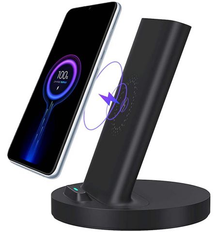 Подставка для беспроводной зарядки Xiaomi Mi 20W Wireless Charging Stand, Wireless Qi Charger, Black Подставка для беспроводной зарядки Xiaomi Mi 20W Wireless Charging Stand, Wireless Qi Charger, Black