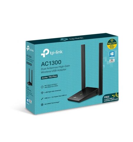 USB 3.0 / Wi-Fi 5 Адаптер / TP-LINK Archer T4U Plus /  Dual Band AC1300