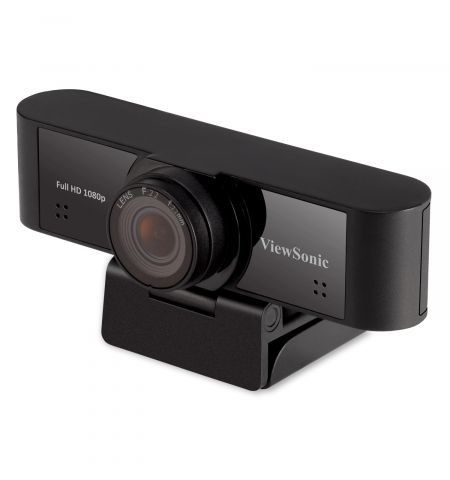 VIEWSONIC VB-CAM-001, Full HD Webcam, Sensor 2.07 Mpx CMOS, up to 1080p@30fps/25fps, Superior Clarity, Wide Field of View 110°, Exceptional Low-Light Performance F2.2, Flexible Mounting Options, Dual Integrated Microphones, Remarkable Sound