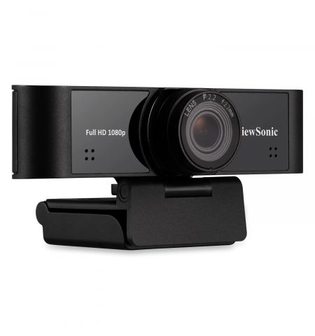 VIEWSONIC VB-CAM-001, Full HD Webcam, Sensor 2.07 Mpx CMOS, up to 1080p@30fps/25fps, Superior Clarity, Wide Field of View 110°, Exceptional Low-Light Performance F2.2, Flexible Mounting Options, Dual Integrated Microphones, Remarkable Sound