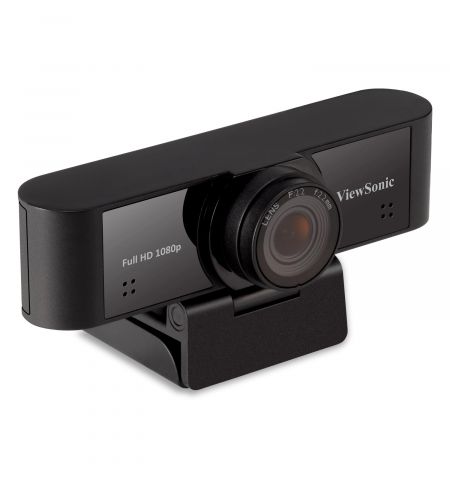 VIEWSONIC VB-CAM-001, Full HD Webcam, Sensor 2.07 Mpx CMOS, up to 1080p@30fps/25fps, Superior Clarity, Wide Field of View 110°, Exceptional Low-Light Performance F2.2, Flexible Mounting Options, Dual Integrated Microphones, Remarkable Sound