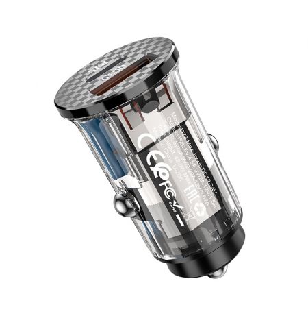 USB автомобильное зарядное устройство HOCO DZ3 MAX / 1 x USB + 1 x USB-C / 42W / up to PD3.0 / QC3.0 / Transparent USB автомобильное зарядное устройство HOCO DZ3 MAX / 1 x USB + 1 x USB-C / 42W / up to PD3.0 / QC3.0 / Transparent