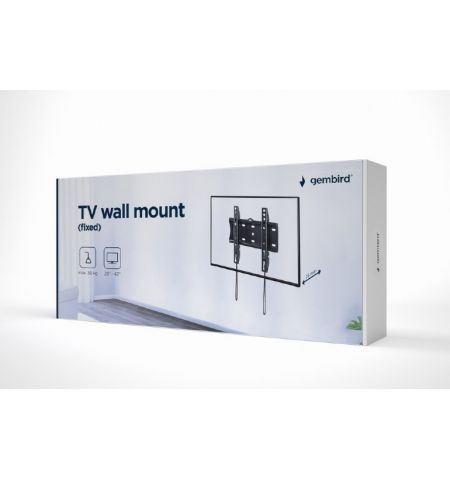 TV-Wall Mount for 23-42"- Gembird "WM-42F-01", Fixed, max. 30 kg, Distance TV to Wall: 24 mm, max. VESA 200 x 200, Black TV-Wall Mount for 23-42"- Gembird "WM-42F-01", Fixed, max. 30 kg, Distance TV to Wall: 24 mm, max. VESA 200 x 200, Black