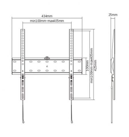 TV-Wall Mount for 32-55"- Gembird "WM-55F-02", Fixed, max. 40 kg, Distance TV to Wall: 25 mm, max. VESA 400 x 400, Black TV-Wall Mount for 32-55"- Gembird "WM-55F-02", Fixed, max. 40 kg, Distance TV to Wall: 25 mm, max. VESA 400 x 400, Black