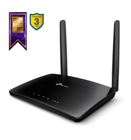 Wi-Fi роутер TP-LINK Archer MR400 / AC1200 Dual Band / 4G LTE / Wi-Fi5 / Gigabit / 1WAN+3LAN / 3 Wifi internal / 2 LTE detachable antennas