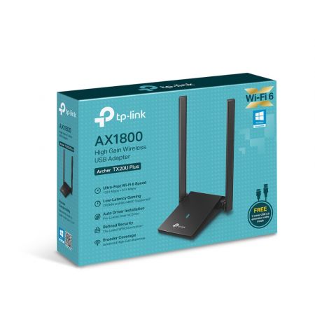 USB 3.0 / Wi-Fi 6 Adapter / TP-LINK Archer TX20U Plus /  Dual Band AC1800 USB 3.0 / Wi-Fi 6 Adapter / TP-LINK Archer TX20U Plus /  Dual Band AC1800