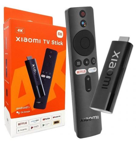 Xiaomi TV Stick 4K, Black, Global, Android TV OS, Dolby Atmos, DTS HD