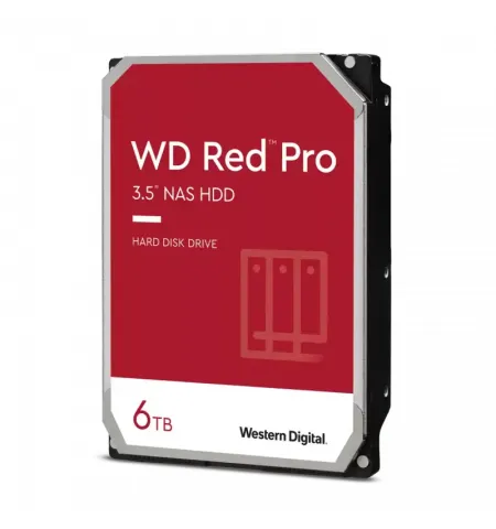 Жесткий диск Western Digital WD Red Pro, 3.5", 6 ТБ