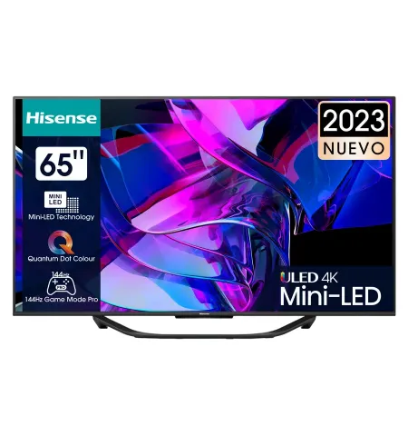 65" LED SMART TV Hisense 65U7KQ, 3840x2160 4K UHD, VIDAA U7.0, Negru