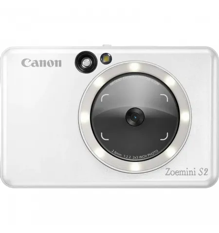 Фотопринтер Canon Zoemini S2, 2.0” x 3.0”, Pearl White