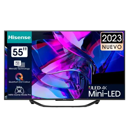 55" LED SMART TV Hisense 55U7KQ, 3840x2160 4K UHD, VIDAA U7.0, Negru