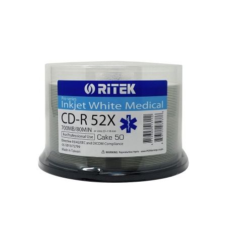 Ritek CD-R Medical Inkjet FF 50*Cake