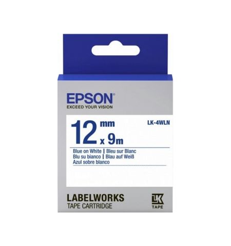 Cartus de banda EPSON LK4WLN; 12mm/9m standard, albastru/alb, C53S654022