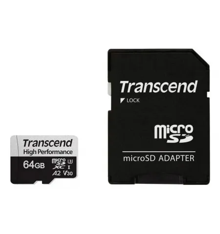 Карта памяти Transcend MicroSDXC Class 10, 64Гб (TS64GUSD330S)