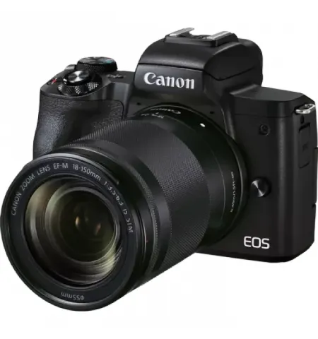 Aparat Foto Mirrorless Canon EOS M50 Mark II + EF-M 18-150 IS, Negru