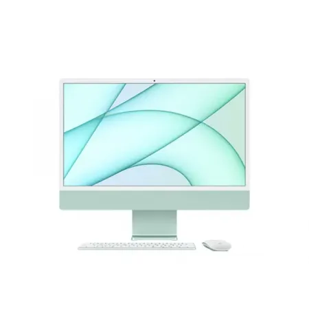 Computer All-in-One Apple iMac A2438, M1 with 8-core CPU and 8-core GPU, 16GB/256GB, macOS Big Sur, Verde