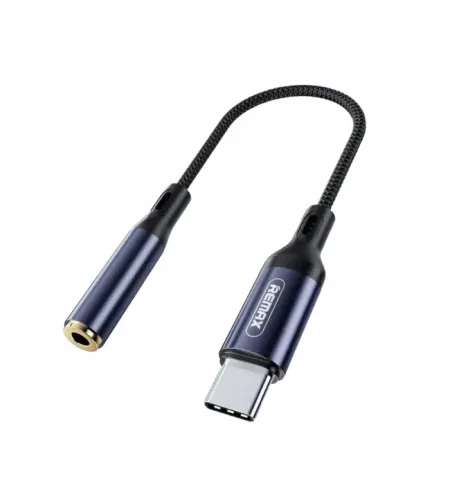 Audio Adaptor Remax Adapter Remax Type-C to 3.5mm AUX, /USB Type-C, 0,15m, Negru