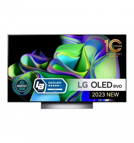 48" OLED SMART Телевизор LG OLED48C36LC, 3840x2160 4K UHD, webOS, Чёрный