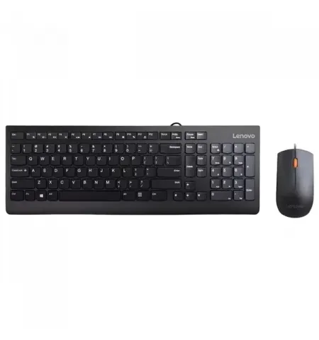 Set Tastatura + Mouse Lenovo 4X30L79912, Cu fir, Negru