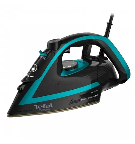 Fier de calcat Tefal FV8066E0 , 3000W, Negru/Turcoaz