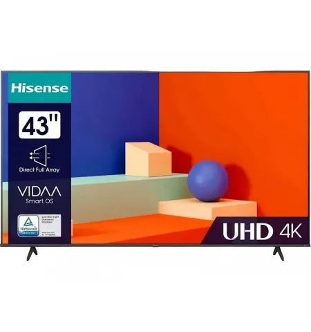 43" LED SMART TV Hisense 43A6K, 3840x2160 4K UHD, VIDAA U6.0, Negru