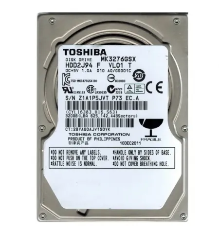 Unitate HDD Toshiba MK3276GSX, 2.5"/9.5mm, 320 GB