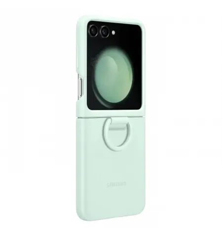 Чехол Samsung Silicone Case with Ring Flip 5, Океанический зелёный