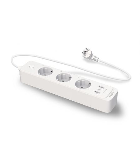 Power Strip  TP-LINK Tapo P300, White, Smart Wi-Fi Power Strip, 3 x Smart sockets / USB-C / 2 x USB-A, Individual Control, Maximum Load: 23kw / 10A, up to 18W PD and QC3.0, Schedule & Timer, Remote Control, Away Mode