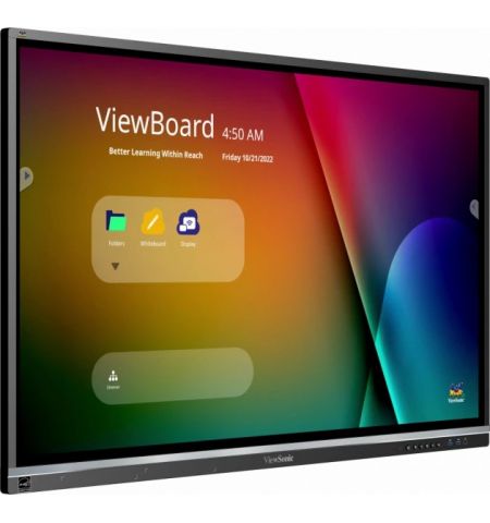 ViewSonic IFP5550-5, EDUCATION - Dual-Pen Interactivity, 55" 20 Points Ultra-Fine Touch,7H Tempered Glass (AG),3840x2160,350nits,1200:1,32GB Storage, 3GB RAM ,VGAx1,HDMI inx3,HDMI outx1,SPDIFx1,Earphonex1,USBx7(front x3, rear x4),RJ45x1,RS232x1,10Wx2