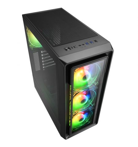 Корпус Sharkoon TK4 RGB / w/oPSU / Side panel / 4x120mm A-RGB LED / ATX / Black Корпус Sharkoon TK4 RGB / w/oPSU / Side panel / 4x120mm A-RGB LED / ATX / Black