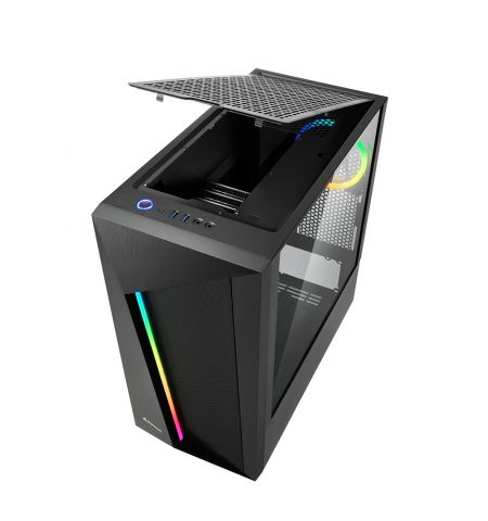 Корпус Sharkoon REV 100 / w/oPSU / Side panel / 2x120mm A-RGB LED / ATX / Black Корпус Sharkoon REV 100 / w/oPSU / Side panel / 2x120mm A-RGB LED / ATX / Black