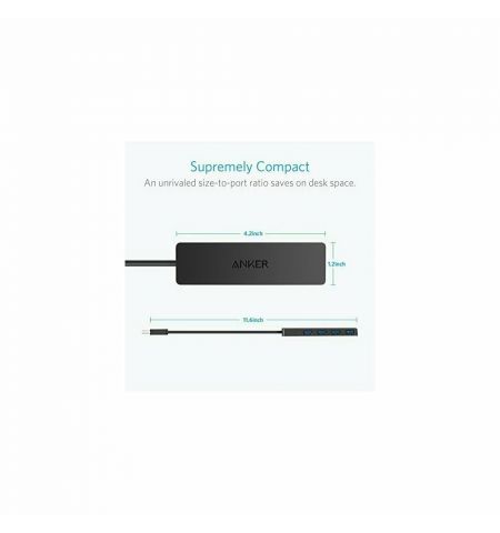 USB Hub Anker Ultra Slim / 4-Port USB 3.0 /  black