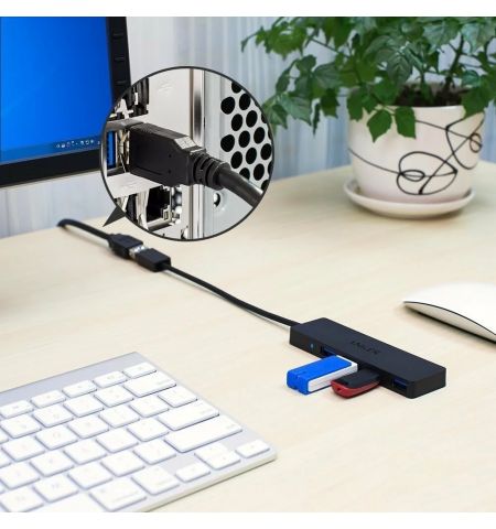 USB Hub Anker Ultra Slim / 4-Port USB 3.0 /  black