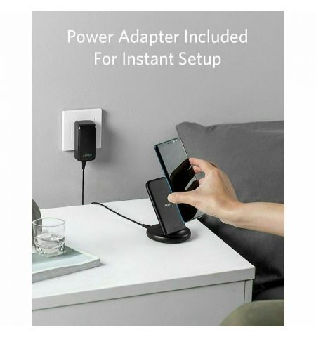 Беспроводное зарядное устройство Anker PowerWave II Stand / 15W / Multiprotect Safety System / Black