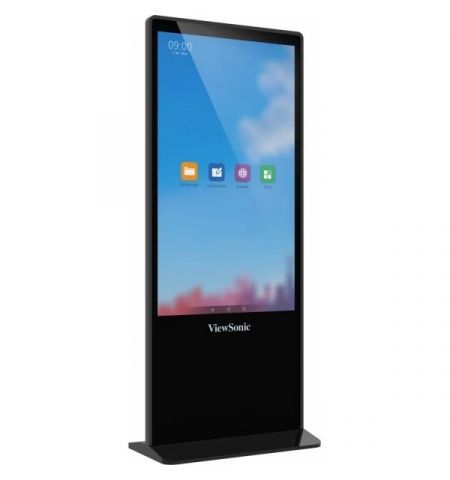 ViewSonic EP5542T, Digital Touch ePoster Kiosk, 55" (3840x2160), Portrait Mode Only, 16/7, 450nits, 1300:1, 2GB RAM / 16GB Storage, HDMI x 3, DisplayPort, LAN (RJ-45), USB-A x 3, Audio Line-in/Out, Android OS, Speakers 2 x 10W, Black