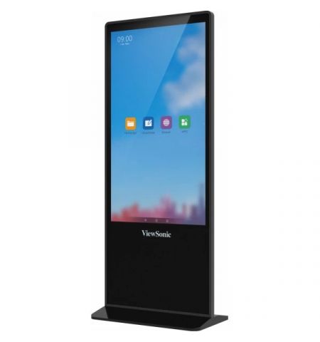 ViewSonic EP5542T, Digital Touch ePoster Kiosk, 55" (3840x2160), Portrait Mode Only, 16/7, 450nits, 1300:1, 2GB RAM / 16GB Storage, HDMI x 3, DisplayPort, LAN (RJ-45), USB-A x 3, Audio Line-in/Out, Android OS, Speakers 2 x 10W, Black