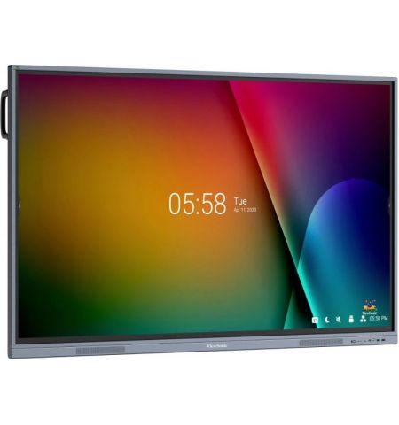 ViewSonic IFP7533, EDUCATION - Classroom Essentials, 75"(3840x2160), Android 11, 20 Multi Touch, 9H, 350nits, 4000:1, 4GB RAM / 32GB Storage, OPSx1, HDMI-inx2, HDMI outx1, VGAx1, USB-Ax4, USB-Bx1, USB-C, Earphonex1, Audiox1, RS232,  Black