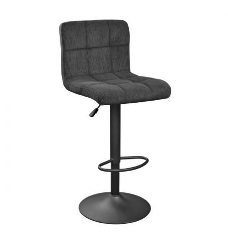 Scaun de bar SB-044~Velvet Black+Black Leg