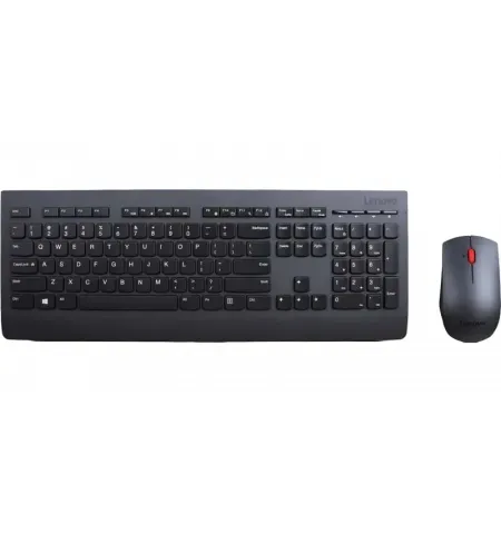 Клавиатура и мышь Lenovo 4x30h56821, Беспроводное, Чёрный