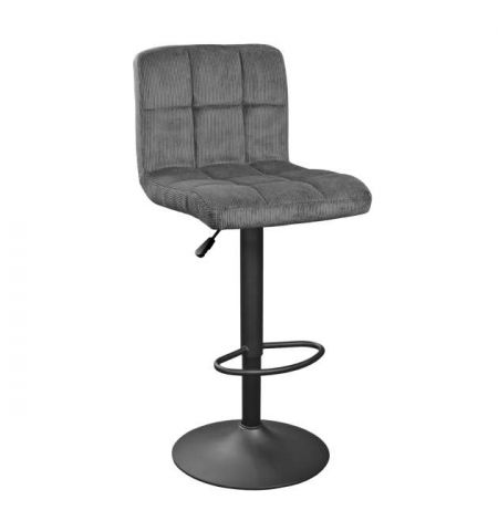Scaun de bar SB-044~Velvet Dark Grey+Black Leg