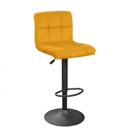 Scaun de bar SB-044~Velvet Dark Curry(Mustar)+Black Leg