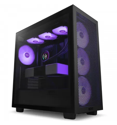 Carcasa PC NZXT H7 Flow RGB, Midi-Tower, ATX, Negru