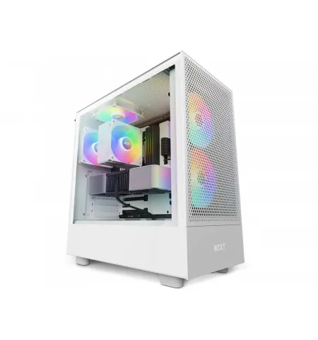 Carcasa PC NZXT H5 Flow RGB, Midi-Tower, ATX, Alb