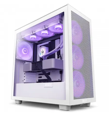 Компьютерный корпус NZXT H7 Flow RGB, Midi-Tower, ATX, Белый