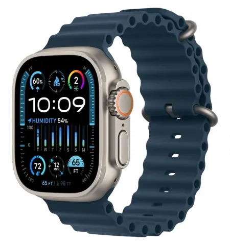 Ceas inteligent Apple Watch Ultra 2, 49mm, Titanium | Blue Ocean