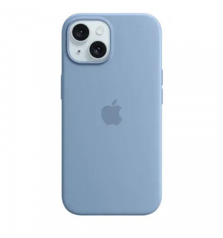 Husa Apple iPhone 15 Silicone Case with MagSafe, Albastru de iarna
