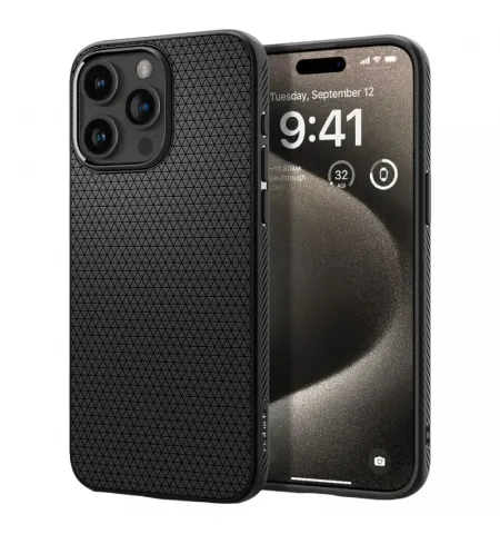 Чехол Spigen iPhone 15 Pro Max Liquid Air, Матовый черный
