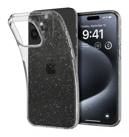 Husa Spigen iPhone 15 Liquid Crystal, Cristal cu sclipici